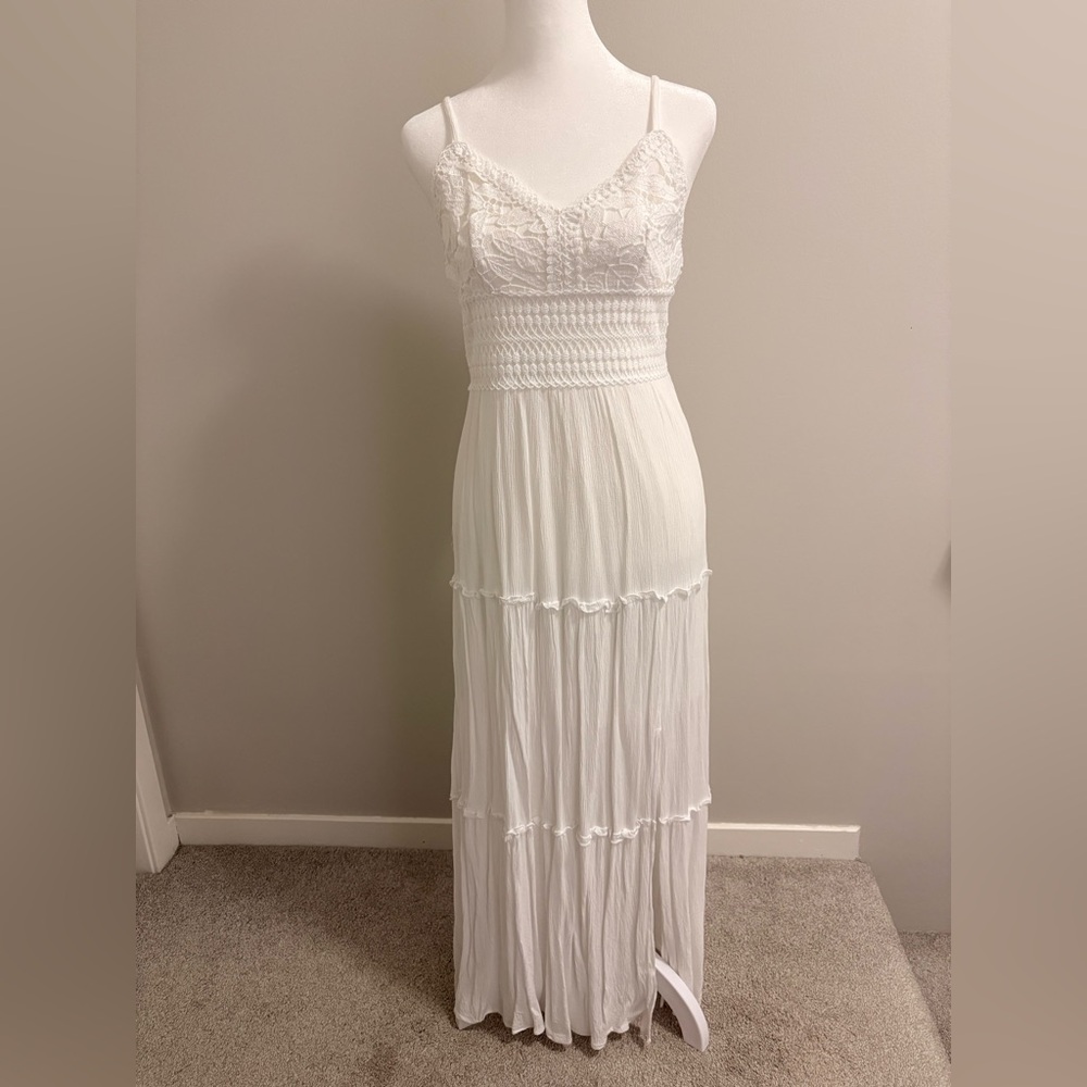 White Lace Maxi Dress